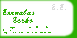 barnabas berko business card